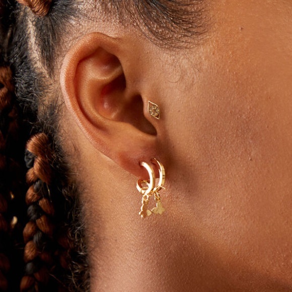 PacSun Jewelry - Pacsun Butterfly Hoop Earrings